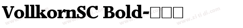 VollkornSC Bold字体转换